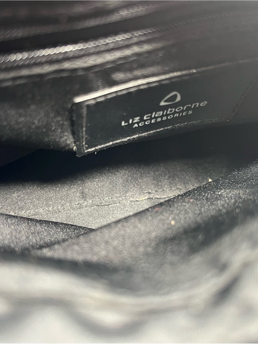 Liz Claiborne Navy Leather Shoulder Bag - Picture 7 of 8